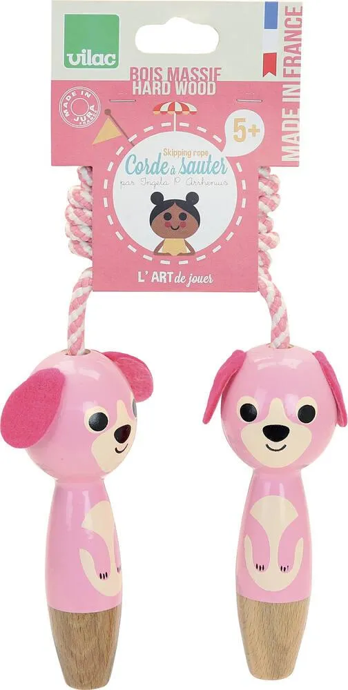 CORDE À SAUTER CHIEN EN BOIS - INGELA P. ARRHENIUS