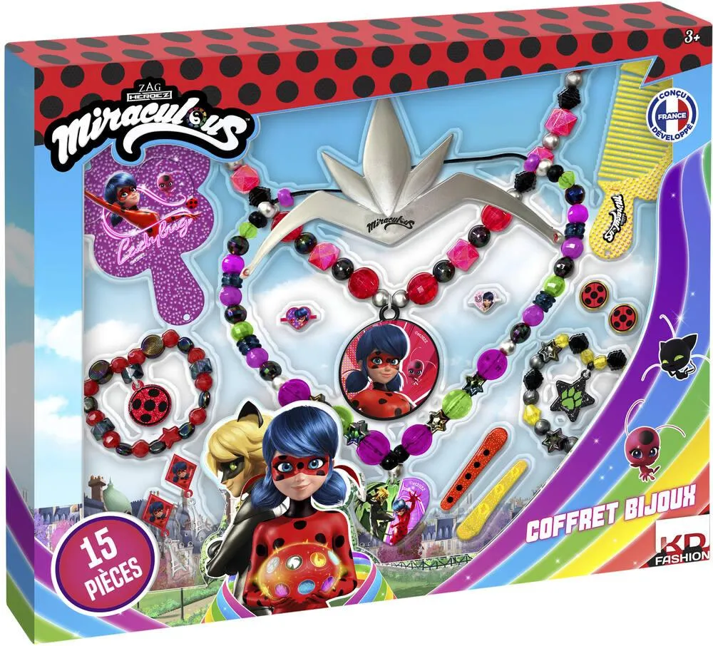 MIRACULOUS - KD FASHION - COFFRET BIJOUX 15 PIECES