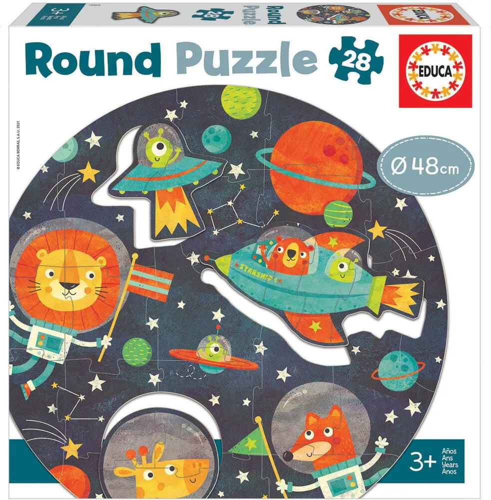 PUZZLE ROND 28 PIECES - L'ESPACE