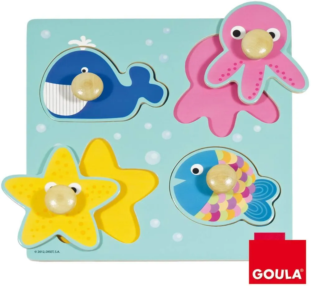 PUZZLE BOIS 4 PIECES MER