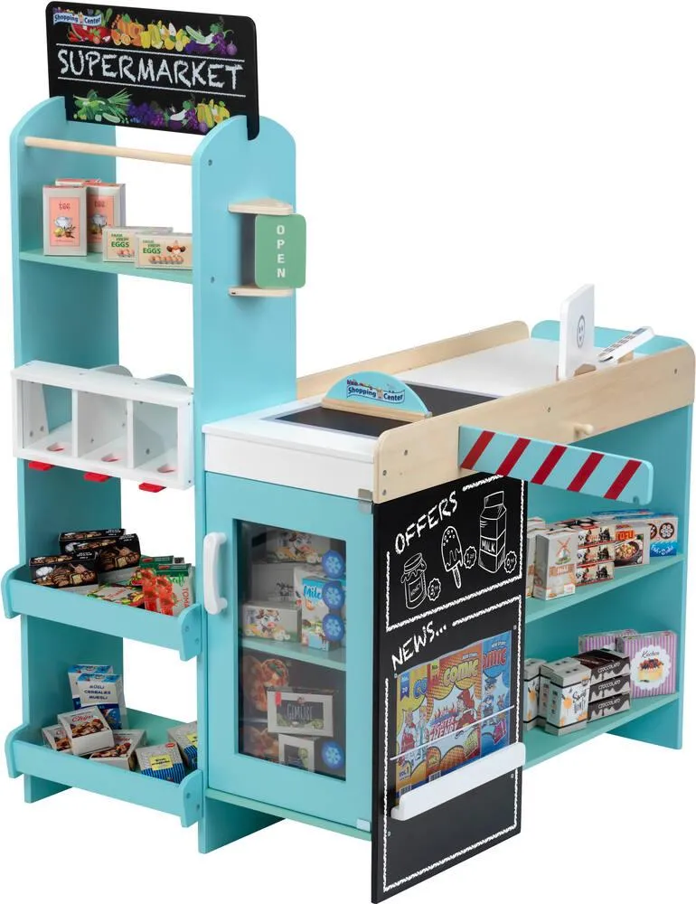 SUPERMARCHÉ KLEIN AVEC ACCESSOIRES, BOIS