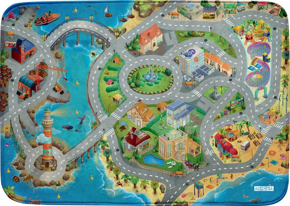 TAPIS ULTRA DOUX - BORD DE MER  130 X 180 CM