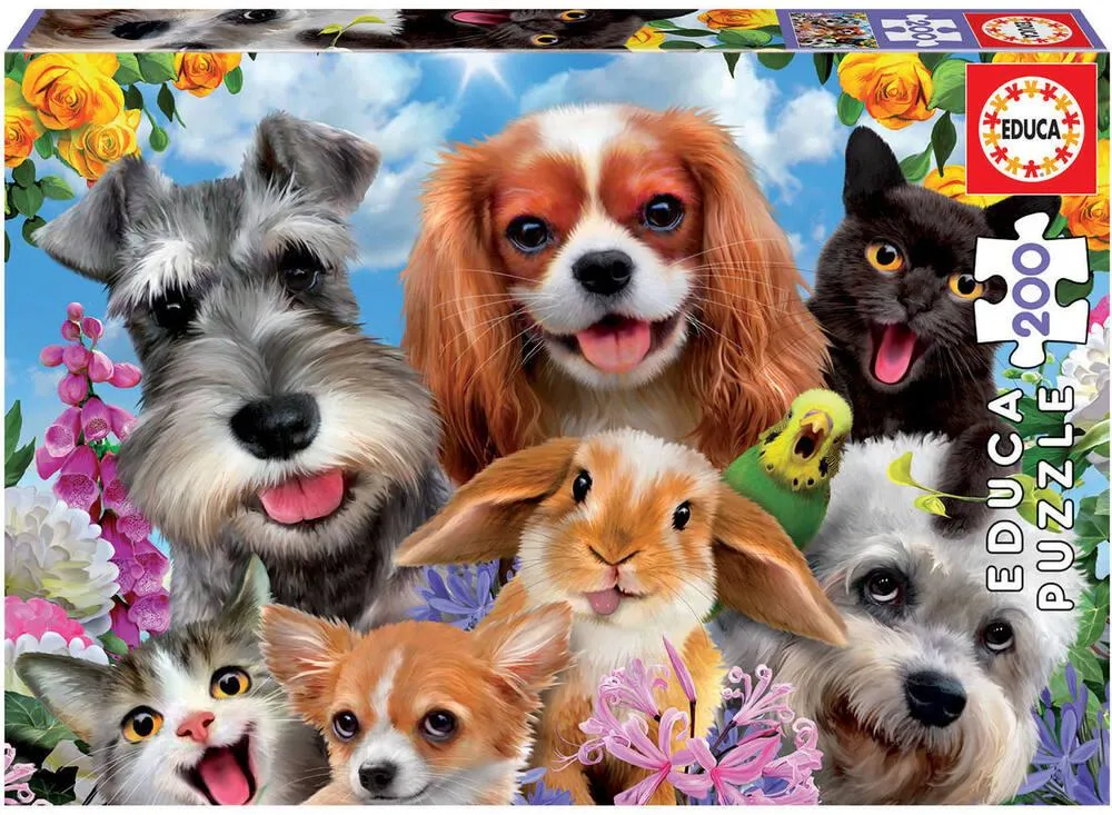 PUZZLE 200 PIECES - SELFIE D'ANIMAUX