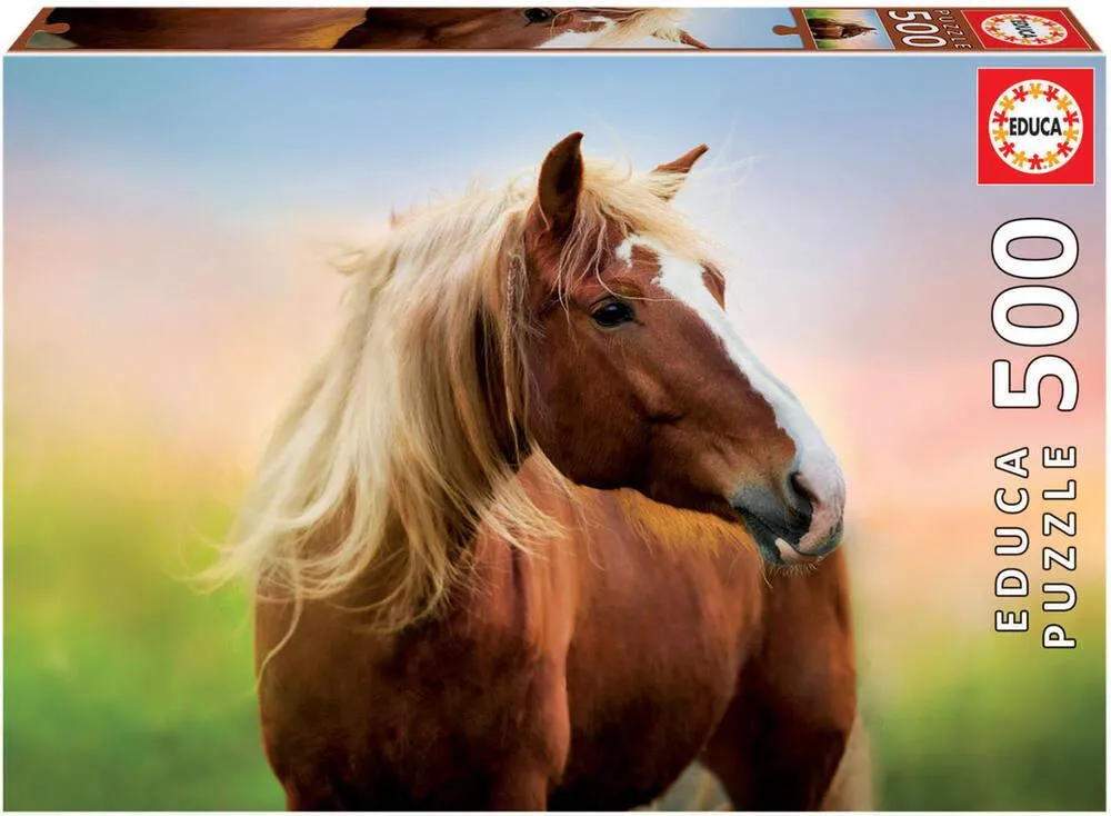 PUZZLE 500 PIECES - CHEVAL AU LEVER DU SOLEIL