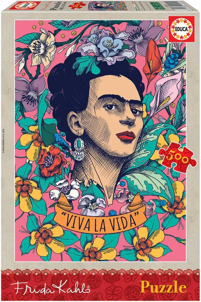 PUZZLE 500 PIECES - VIVA LA VIDA - FRIDA KAHLO