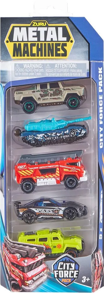 METAL MACHINES -  DIE CAST CAR CITY FORCE 5 VEHICULES