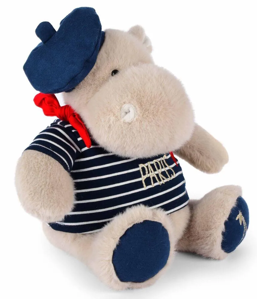 PELUCHE HIPPO BERET MARINIERE 26 - CM