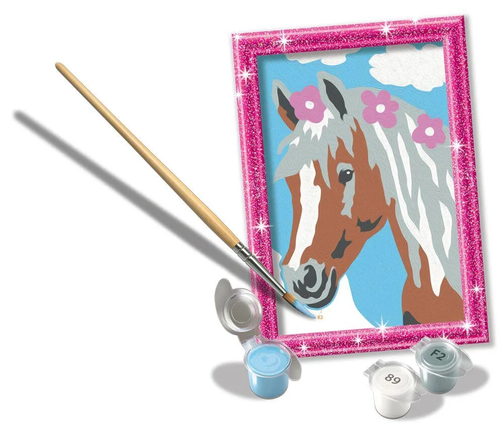 CREART KIDS - 8X12CM - CHEVAL CIEL BLEU