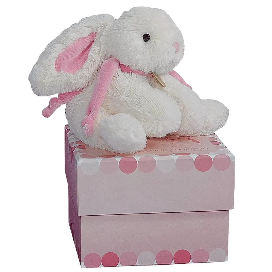 PELUCHE LAPIN BONBON ROSE 20 CM