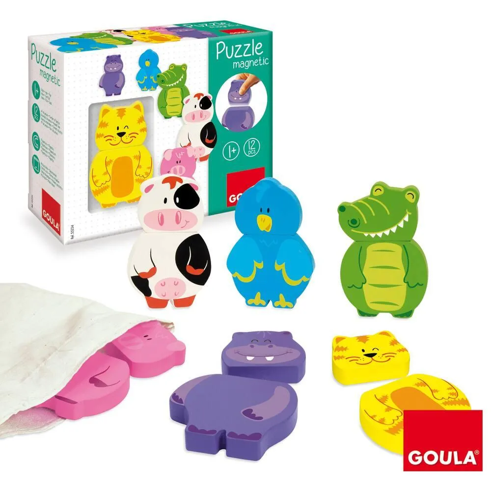 PUZZLES BOIS MAGNETIQUES INTERCHANGEABLES 12 PIECES