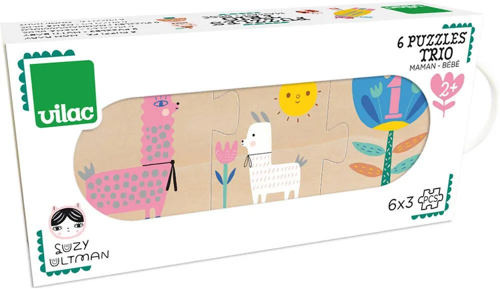 PUZZLES TRIO MAMAN-BÉBÉ EN BOIS - SUZY ULTMAN