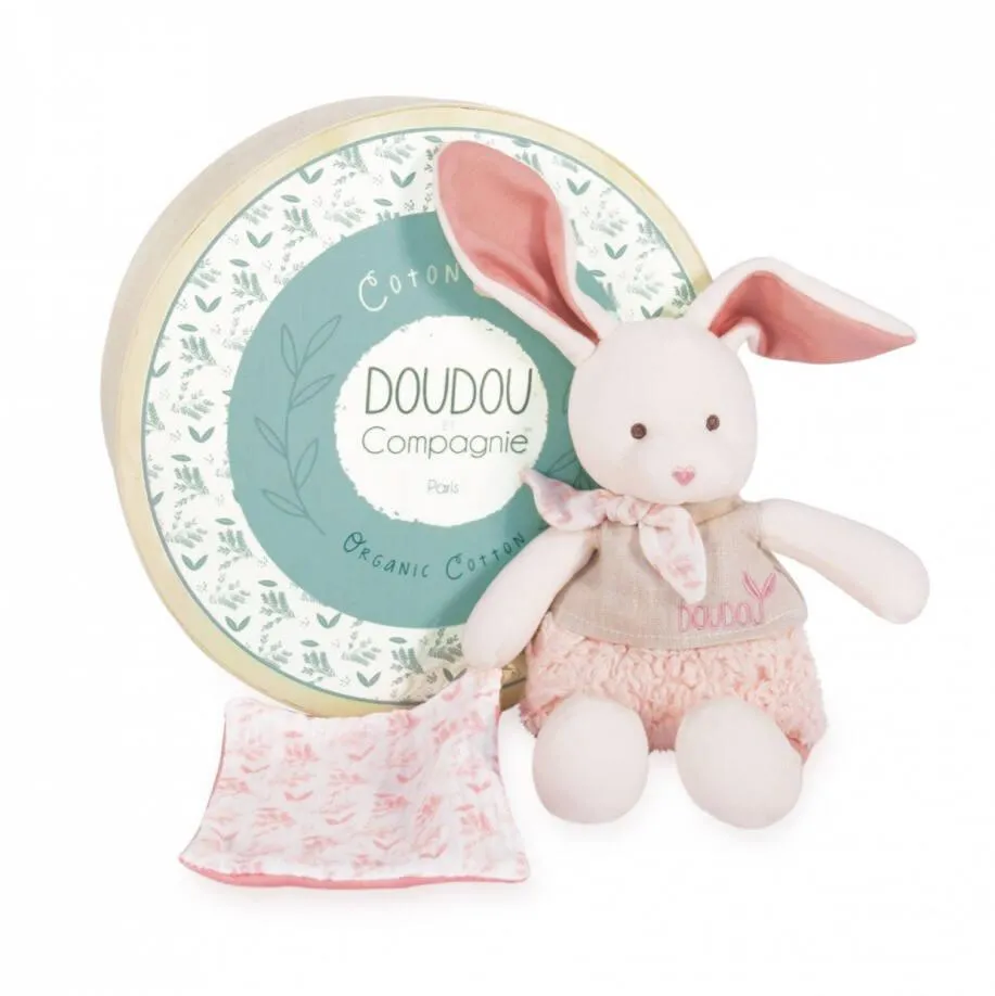DOUDOU BOTANIC -PANTIN LAPIN PM AVEC DOUDOU ROSE