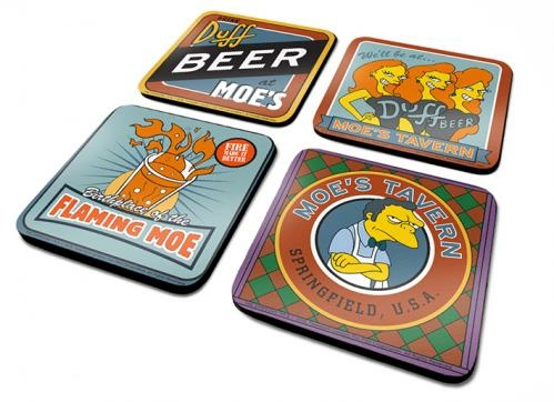 Simpsons - pack de 4 dessous de verre - moe's tavern