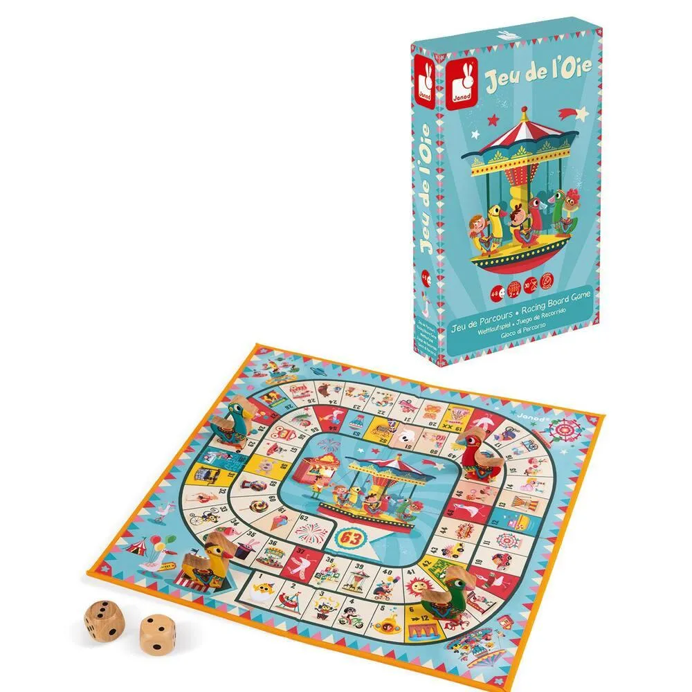 JEU DE L'OIE CARROUSEL - EN BOIS ET CARTON
