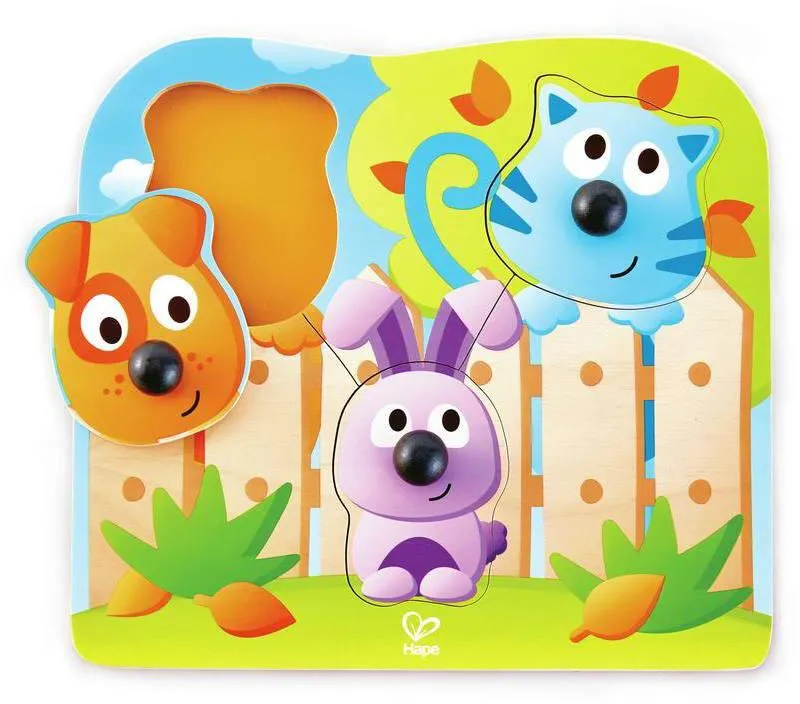 PUZZLE A GROS BOUTONS ANIMAUX DE COMPAGNIE