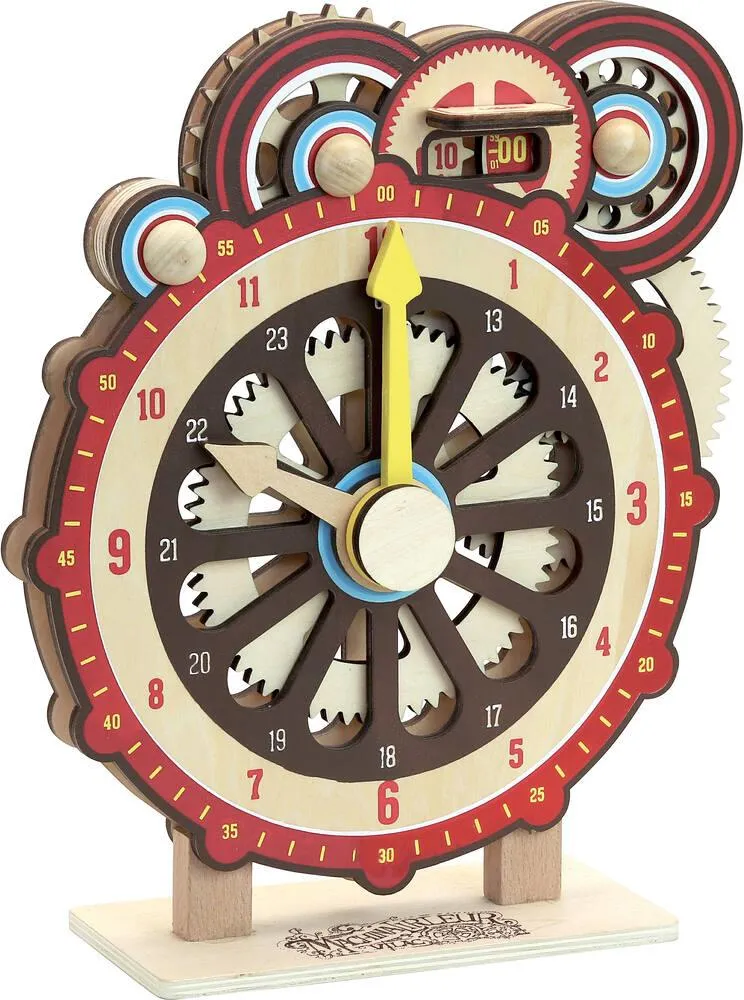 MACHINALIRLEUR HORLOGE D'APPRENTISSAGE EN BOIS