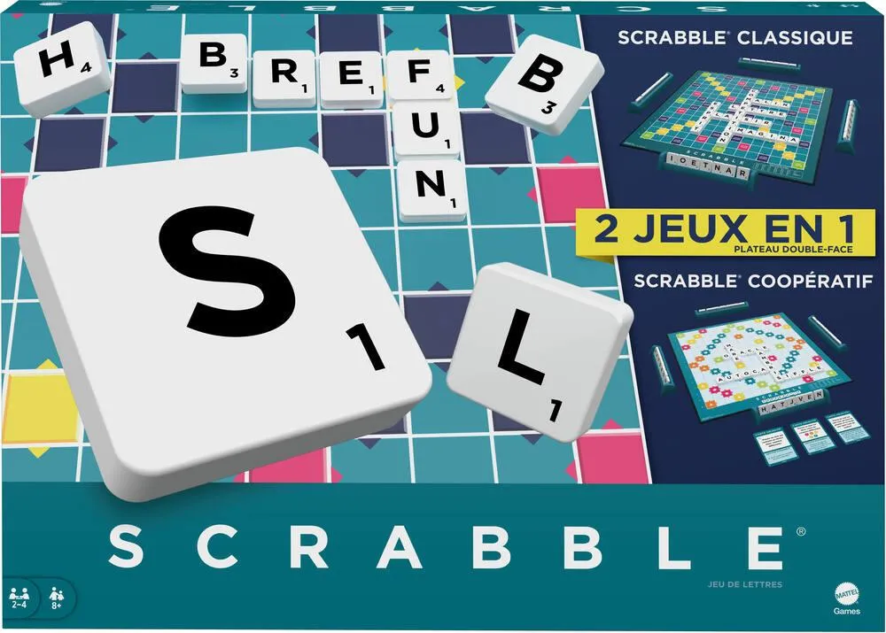 SCRABBLE CLASSIQUE 2 EN 1