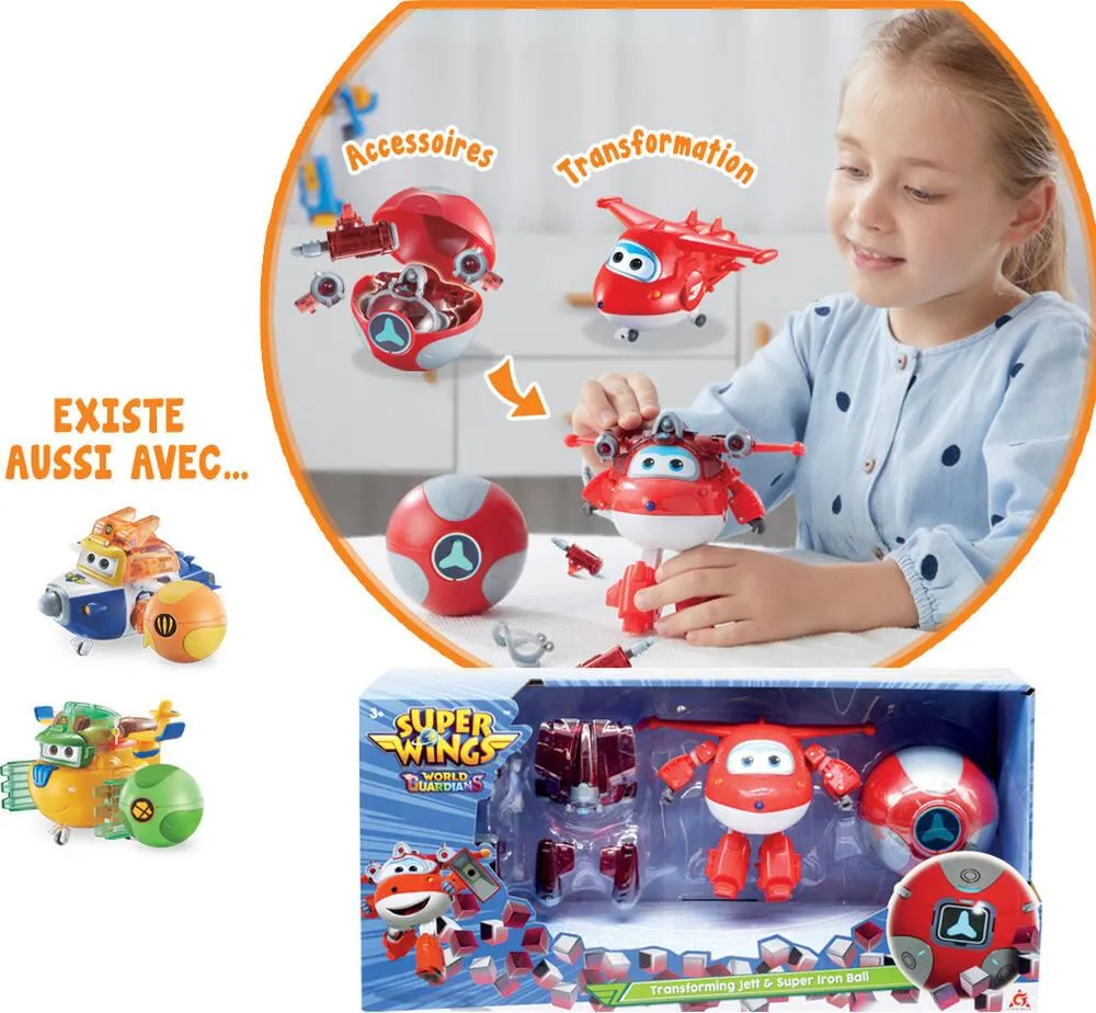 SUPER WINGS - 1 FIGURINE TRANSFORMING SAISON 6 + 1 SUPER BALLE