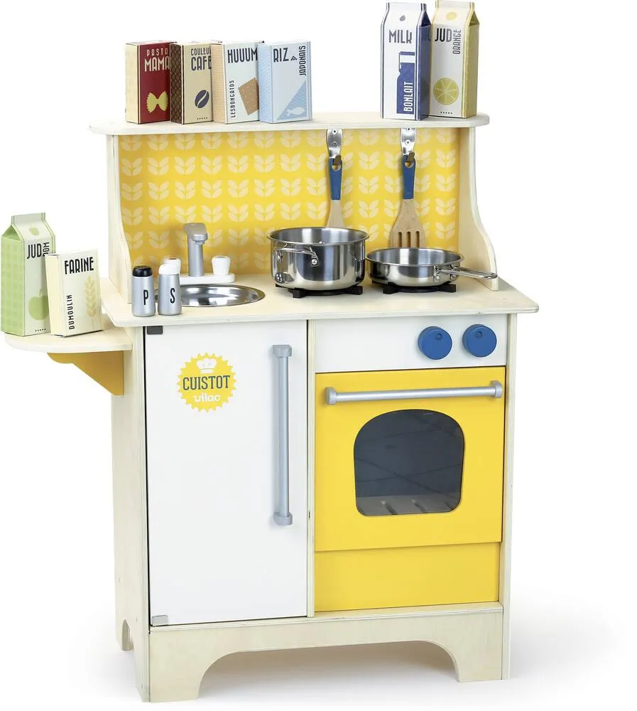 CUISINE CUISTOT MOUTARDE EN BOIS