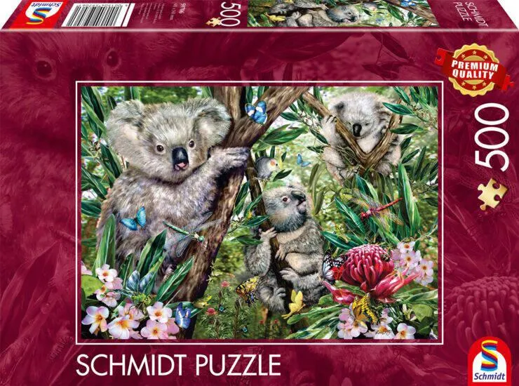 UNE ADORABLE FAMILLE DE KOALAS PUZZLE 500 PIECES