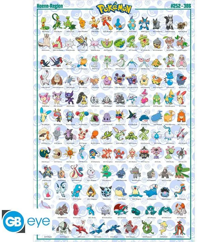 POKEMON - POSTER MAXI 91,5X61 - HOENN POKEMON FRANAIS