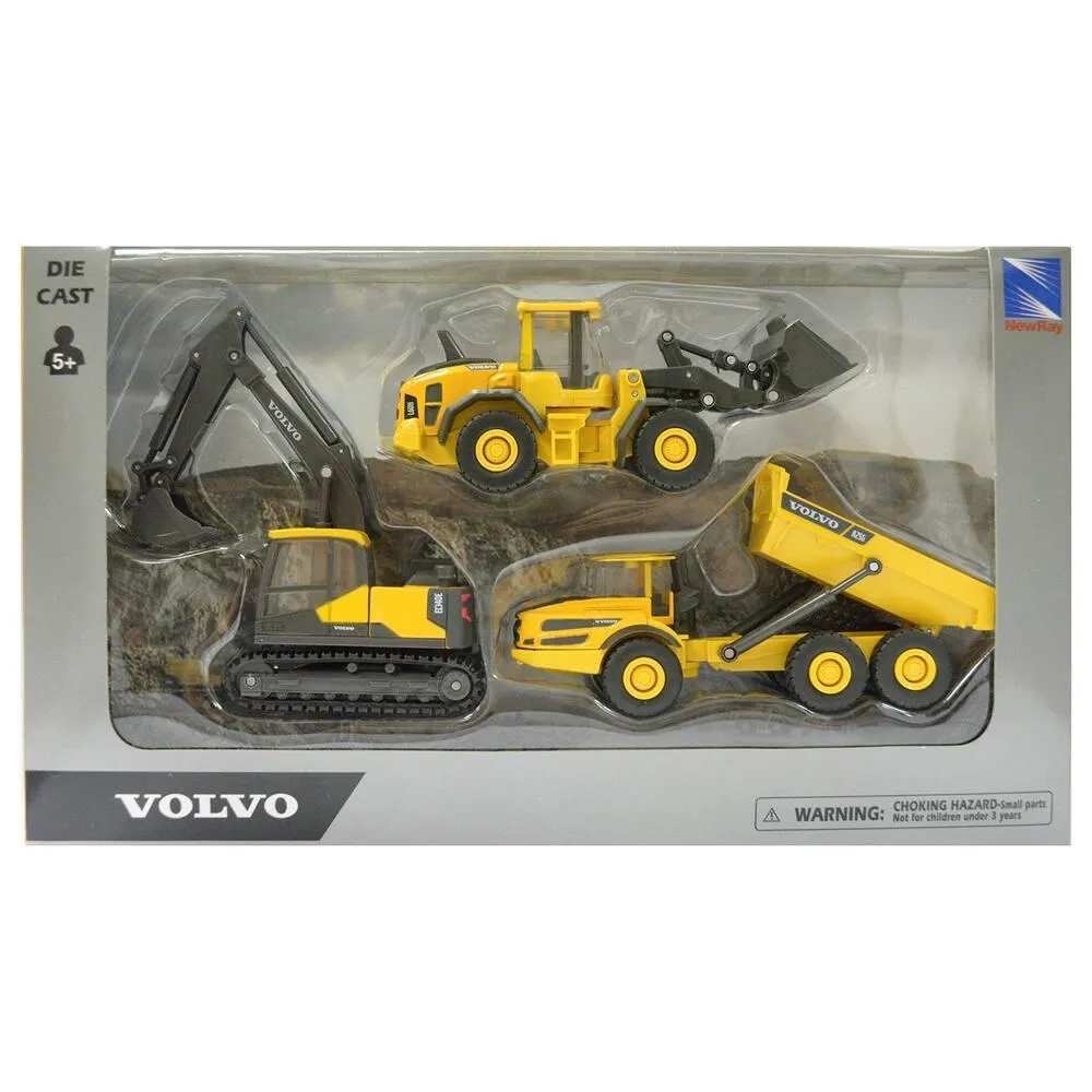 COFFRET 3 ENGINS DE CHANTIER VOLVO