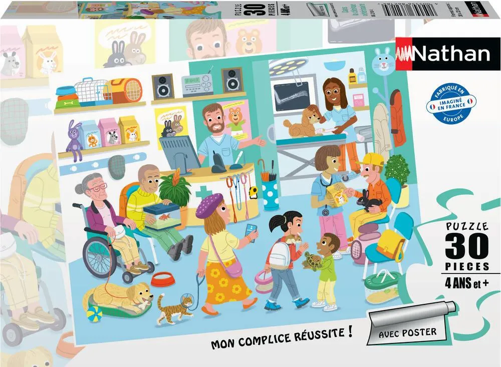 NATHAN PUZZLE 30 PIECES - DANS LA CLINIQUE VETERINAIRE