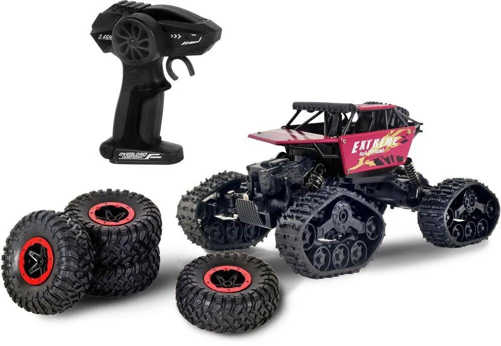 TURBO CHALLENGE - VOITURE RADIOCOMMANDEE EXTREME 4X4 ROUES INTERCHANGEABLES