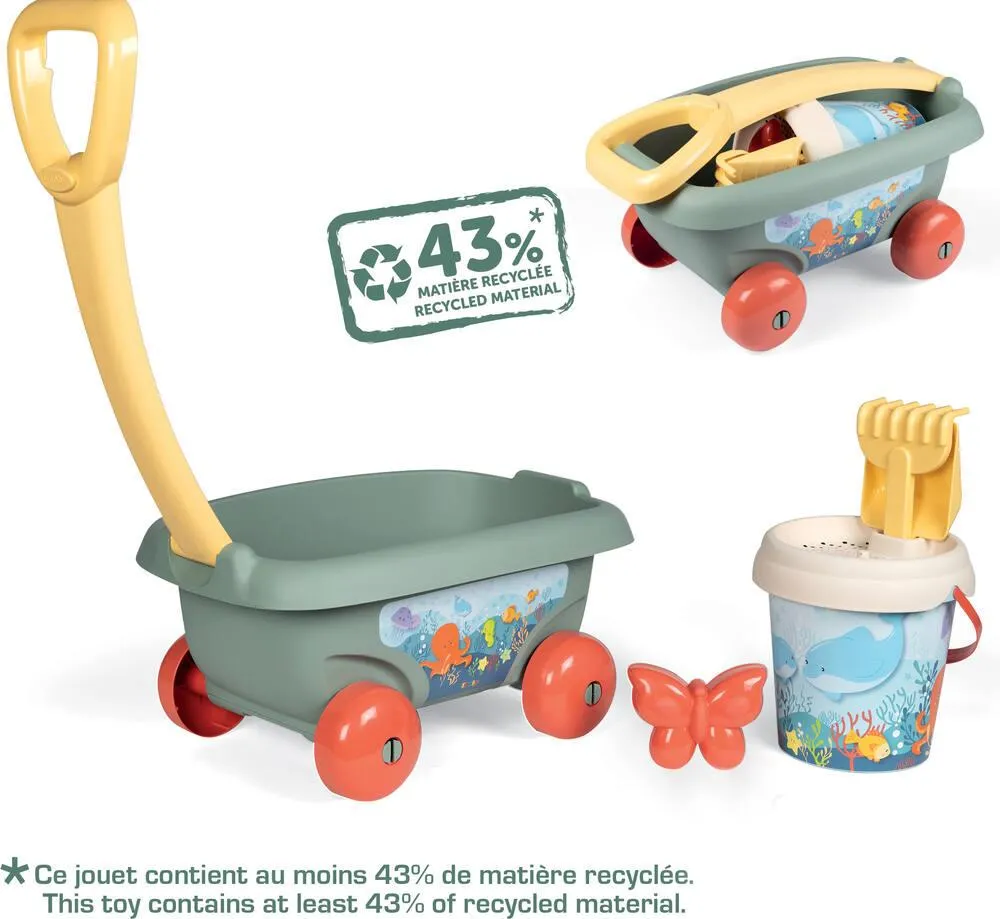 SMOBY LIFE CHARIOT DE PLAGE GARNI