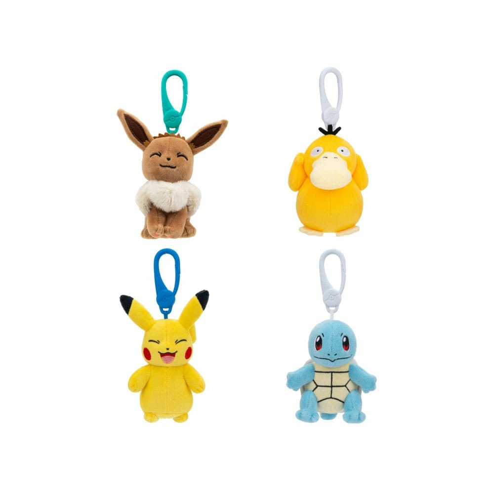 Pokémon assortiment peluches & porte-clés clip on 10 cm (6)