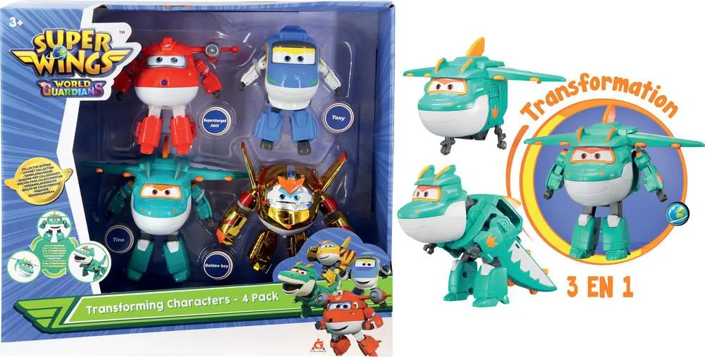 SUPER WINGS -COFFRET DE 4 TRANSFORMING 12 CM SAISON 6
