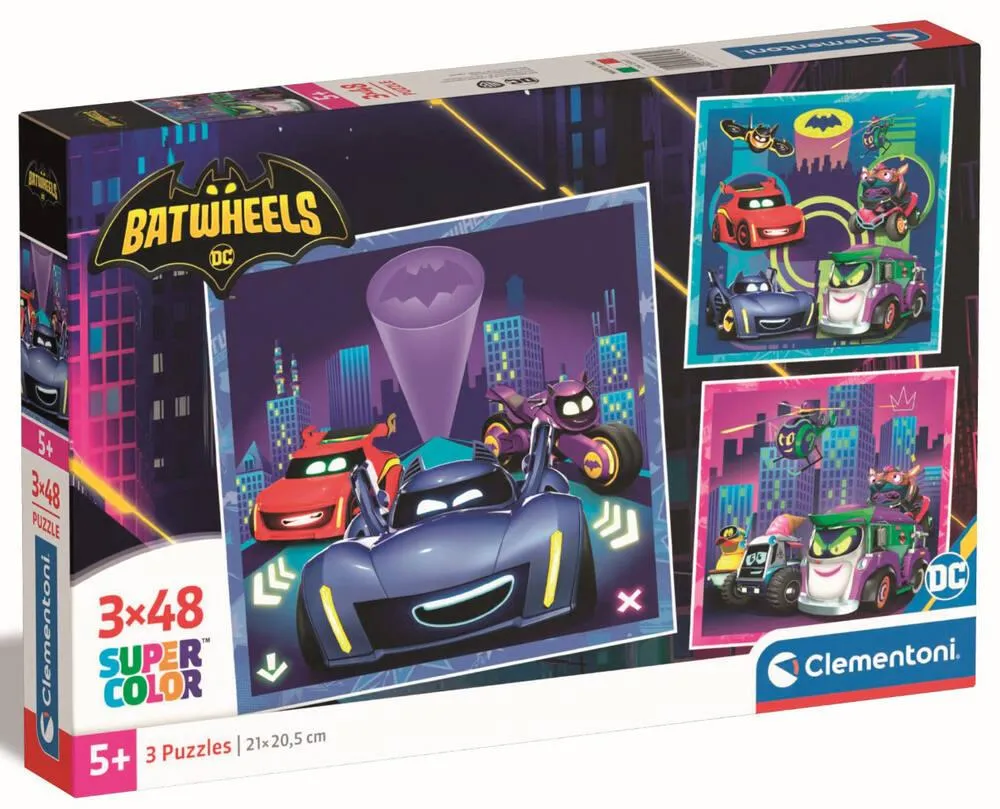 PUZZLE 3X48 PIECES - BATWHEELS