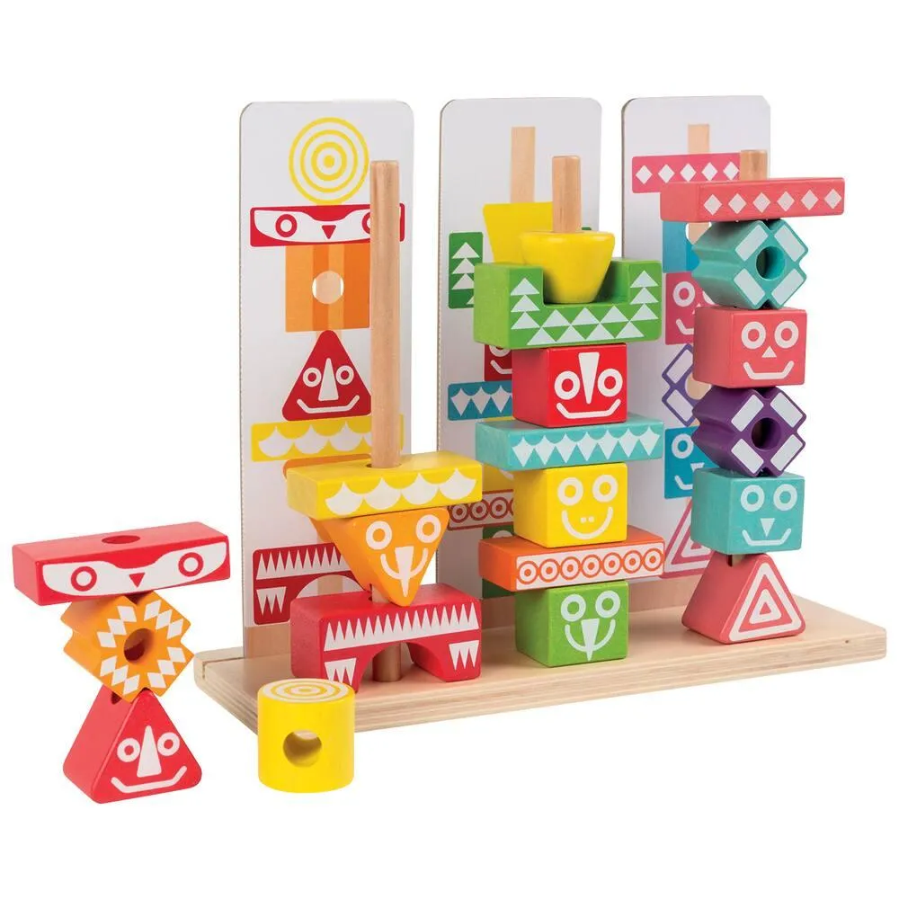 52 PIECES A EMPILER EDUTOTEM - EN BOIS