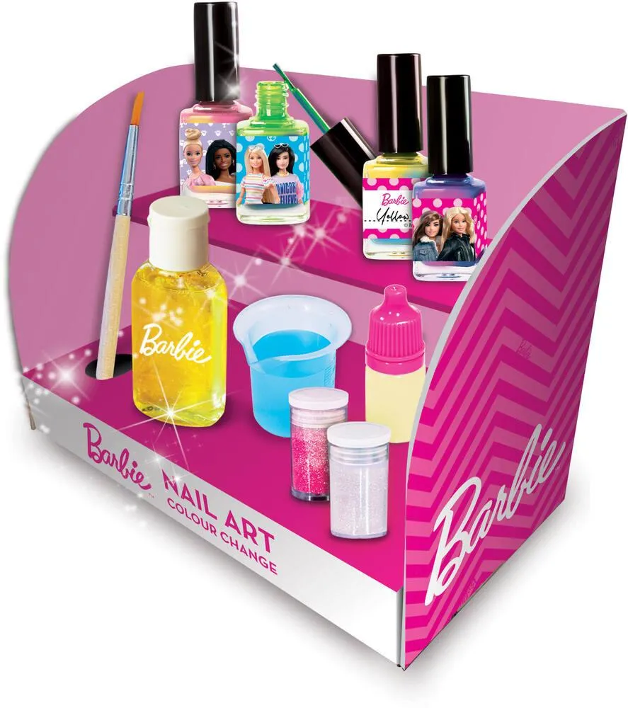 BARBIE NAIL ART COLOR CHANGE KIT VERNIS A ONGLES MULTICOLORES