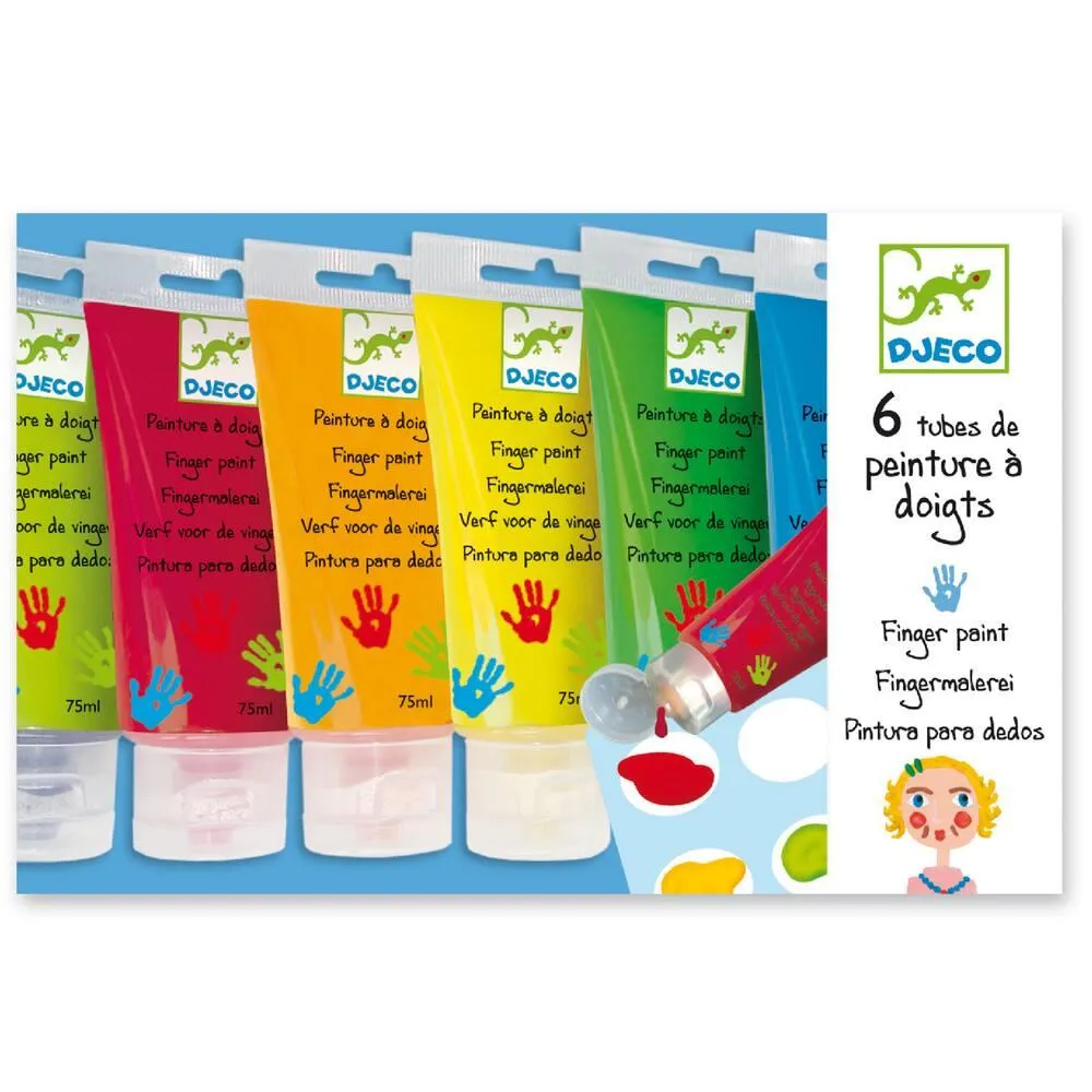 6 TUBES DE PEINTURE A DOIGTS