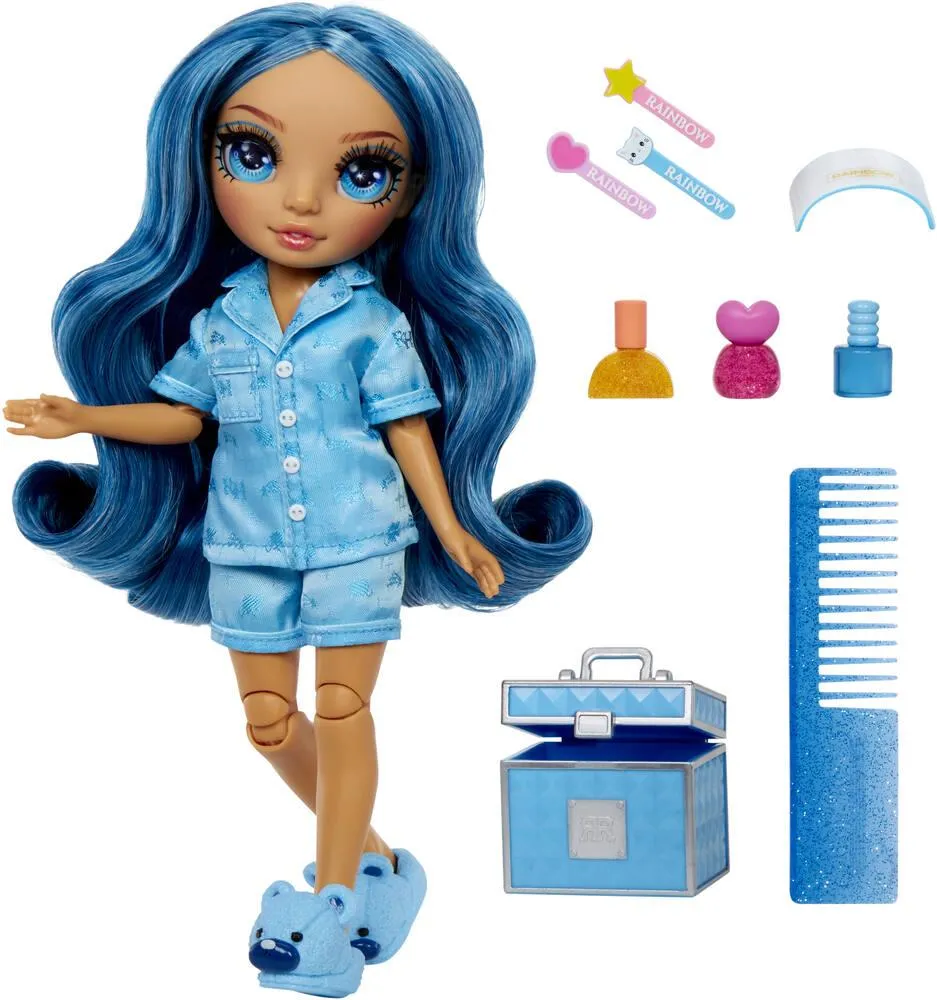 JUNIOR HIGH PYJAMA PARTY POUPEE MANNEQUIN 22CM - SKYLER BLEU ET ACCESSOIRES