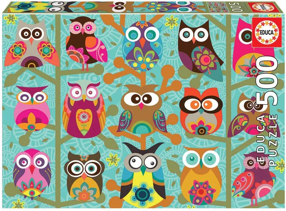 PUZZLE 500 PIECES - HIBOUX