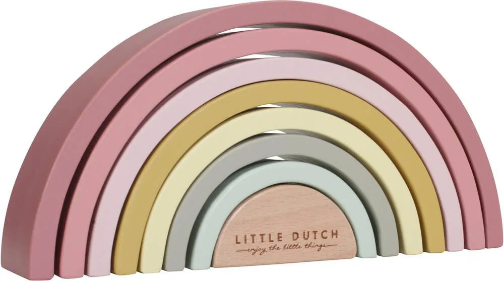 LITTLE DUTCH - ARC EN CIEL EN BOIS - ROSE