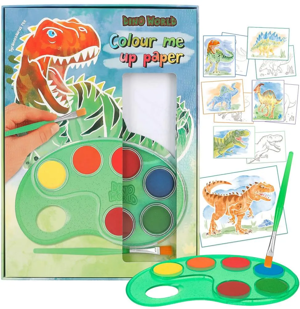 DINO WORLD PAPIER A COLORIER
