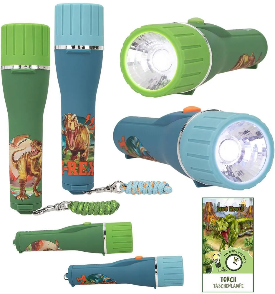 DINO WORLD LAMPE DE POCHE AVEC MINUTERIE