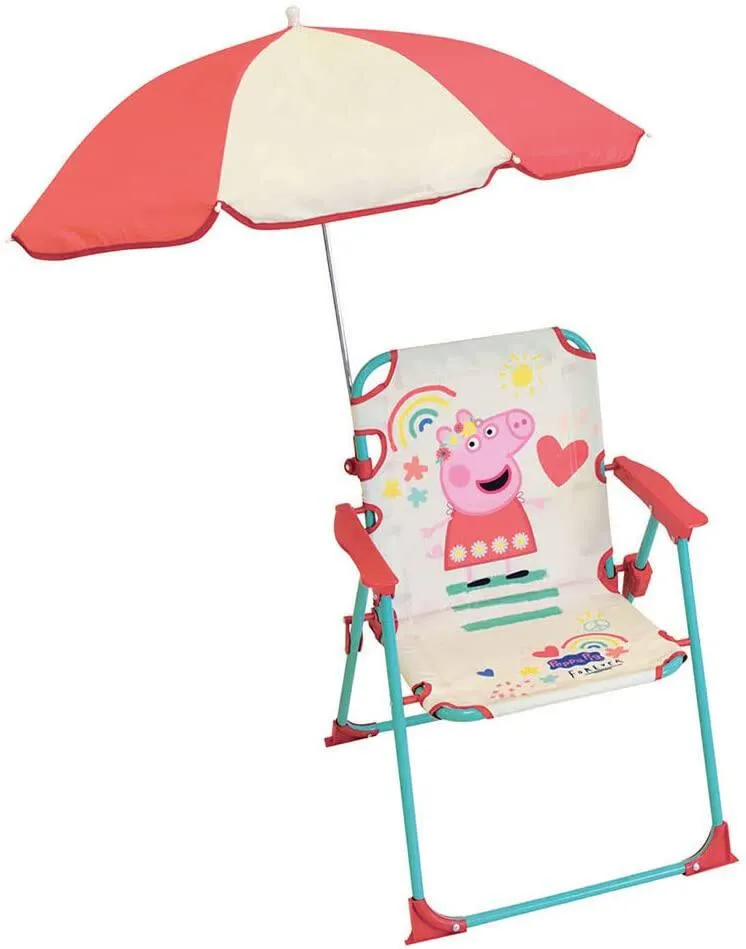 PEPPA PIG CHAISE PLIANTE AVEC PARASOL