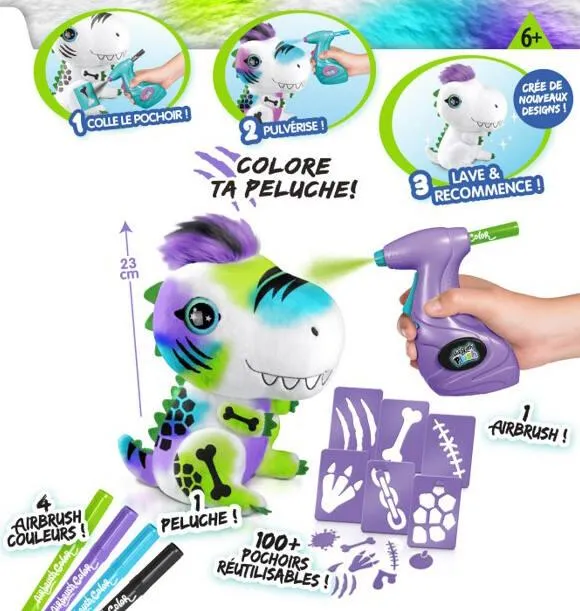 AIRBRUSH PELUCHE - DINOSAURE