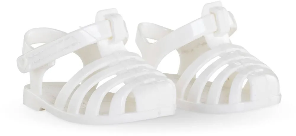 BB36 - SANDALES BLANCHES POUR POUPONS 36 CM -COROLLE VETEMENTS