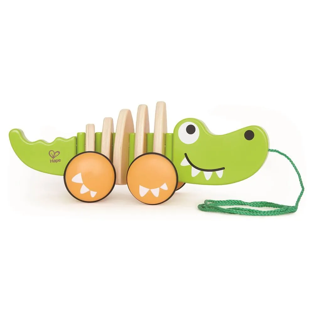 CROCODILE EN BOIS A TIRER