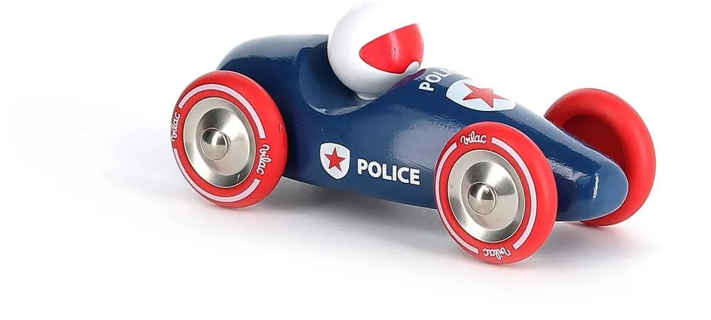 GRANDE VOITURE DE COURSE EN BOIS - POLICE