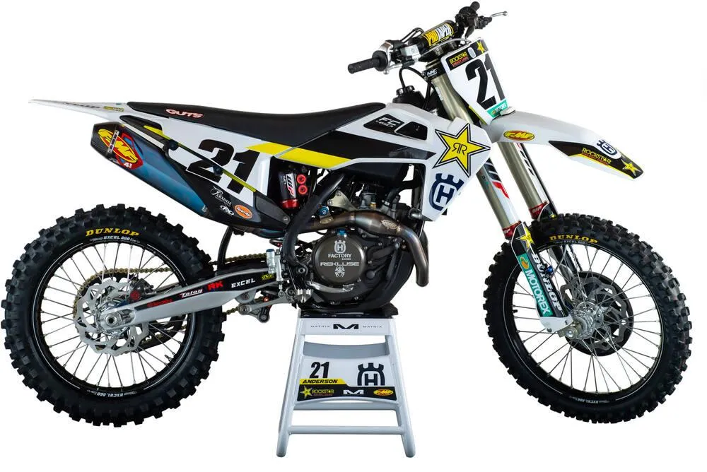 MOTO HUSQVARNA FC450 FACTORY RACING TEAM PILOTE J. ANDERSON