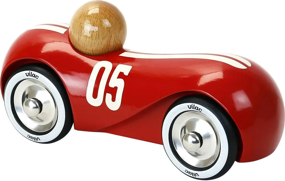 STREAMLINE VINTAGE EN BOIS - ROUGE