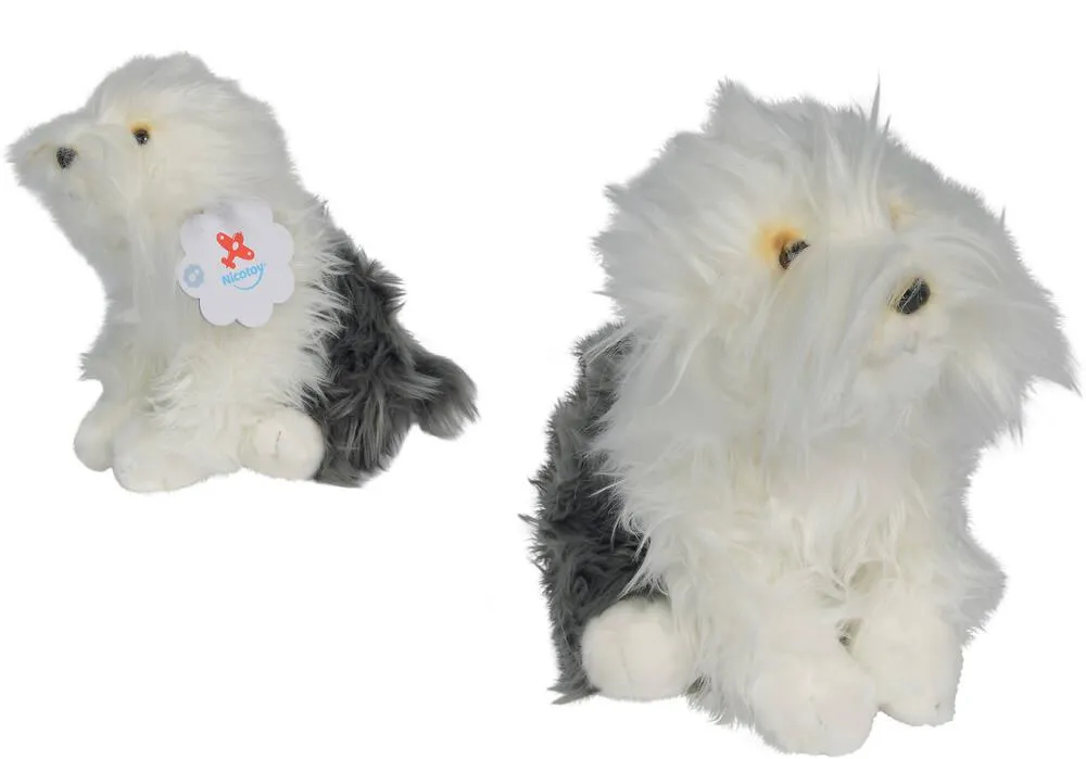 PELUCHE CHIEN DE BERGER FLOPPY AVEC BILLES 26 CM