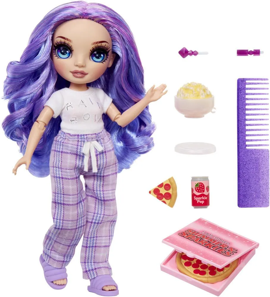 JUNIOR HIGH - POUPEE MANNEQUIN 22CM - VIOLET PYJAMA PARTY