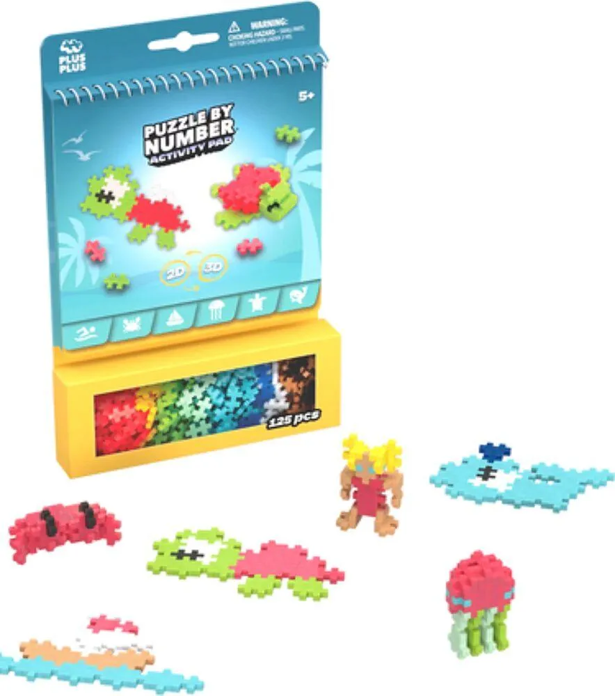 PLUS PLUS -  BLOC D'ACTIVITE - OCEAN - 125 PIECES